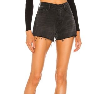 NEW Black GRLFRND Lyric high rise denim shorts